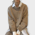 Asymmetrisk Knapp-Cardigan – Oansträngad Raffinering med Modern Twist
