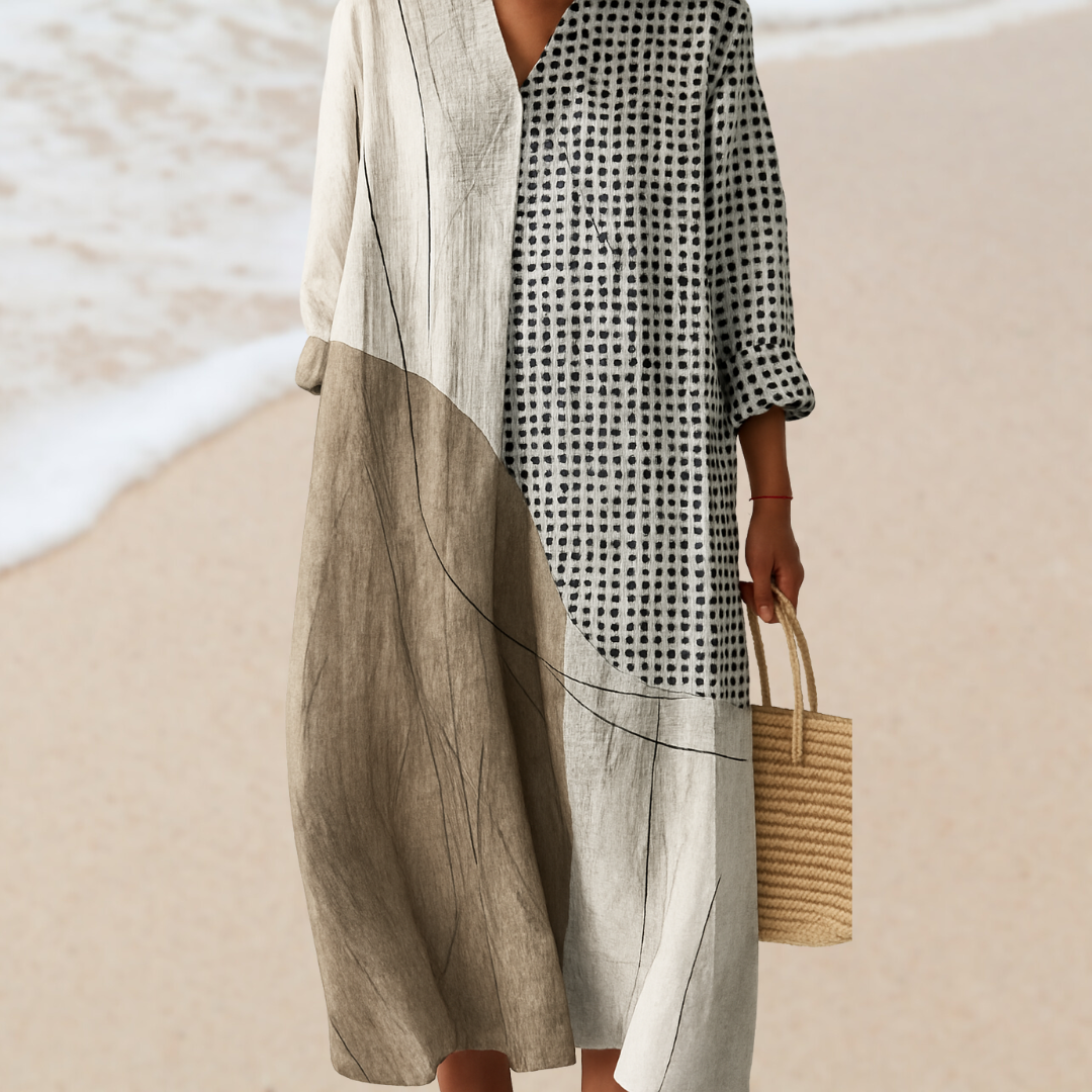 Konstnärligt inspirerad klänning – Naturlig skönhet som fångar blickar