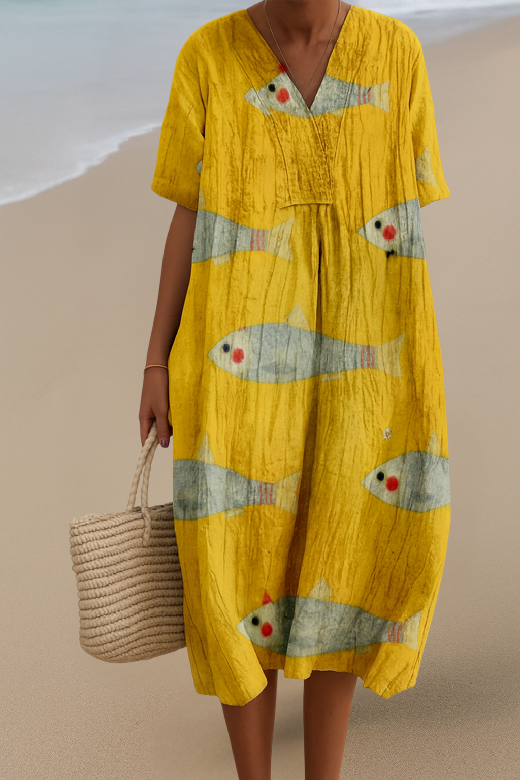 Konstinspirerad klänning – Naturlig skönhet som fängslar blicken