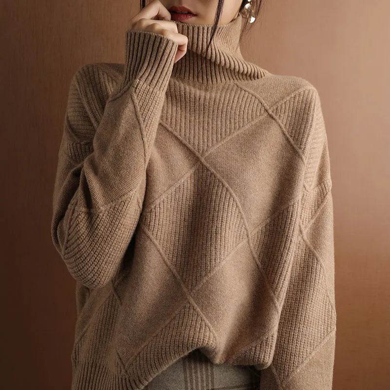 Rauten-Rollkragenpullover – Raffinerad värme med modern stil