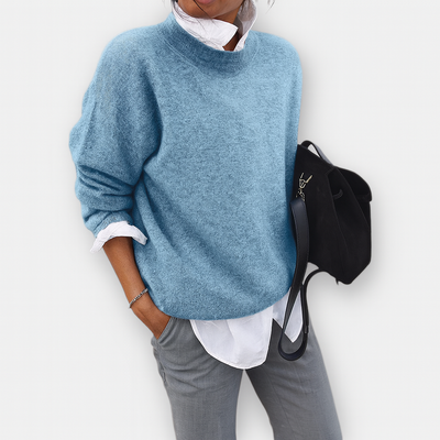 Klassisk Senfgul Stickad Tröja – Lätt Elegans