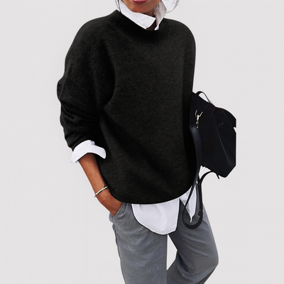 Klassisk Senfgul Stickad Tröja – Lätt Elegans