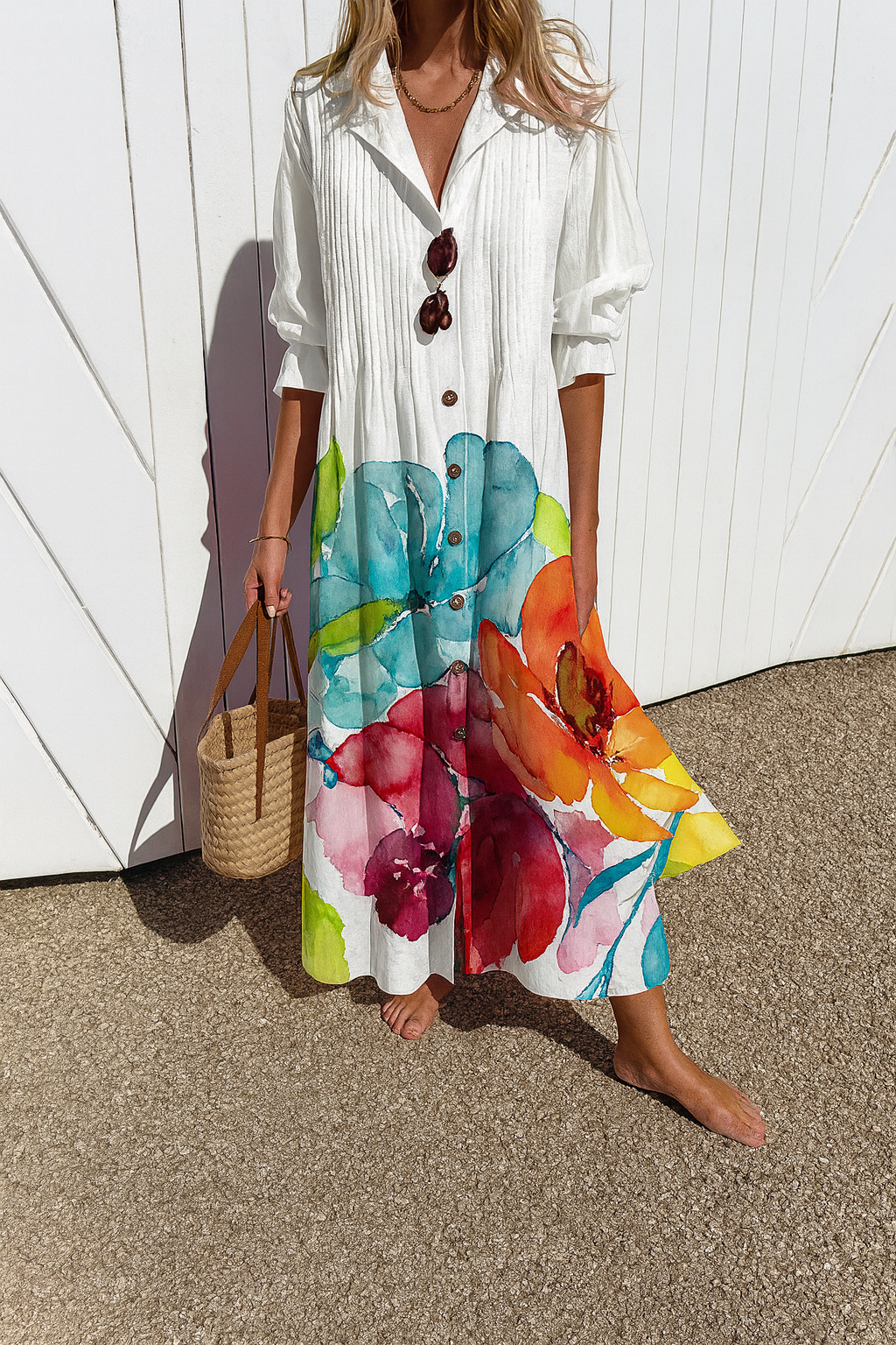 Blommigt Maxiklänning – Livfull Elegans för Glada Stunder