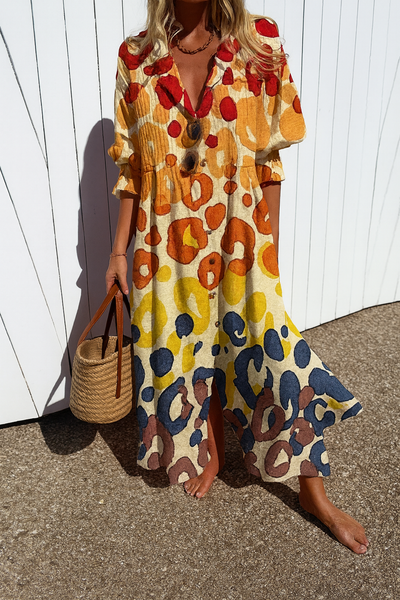 Blommigt Maxiklänning – Livfull Elegans för Glada Stunder