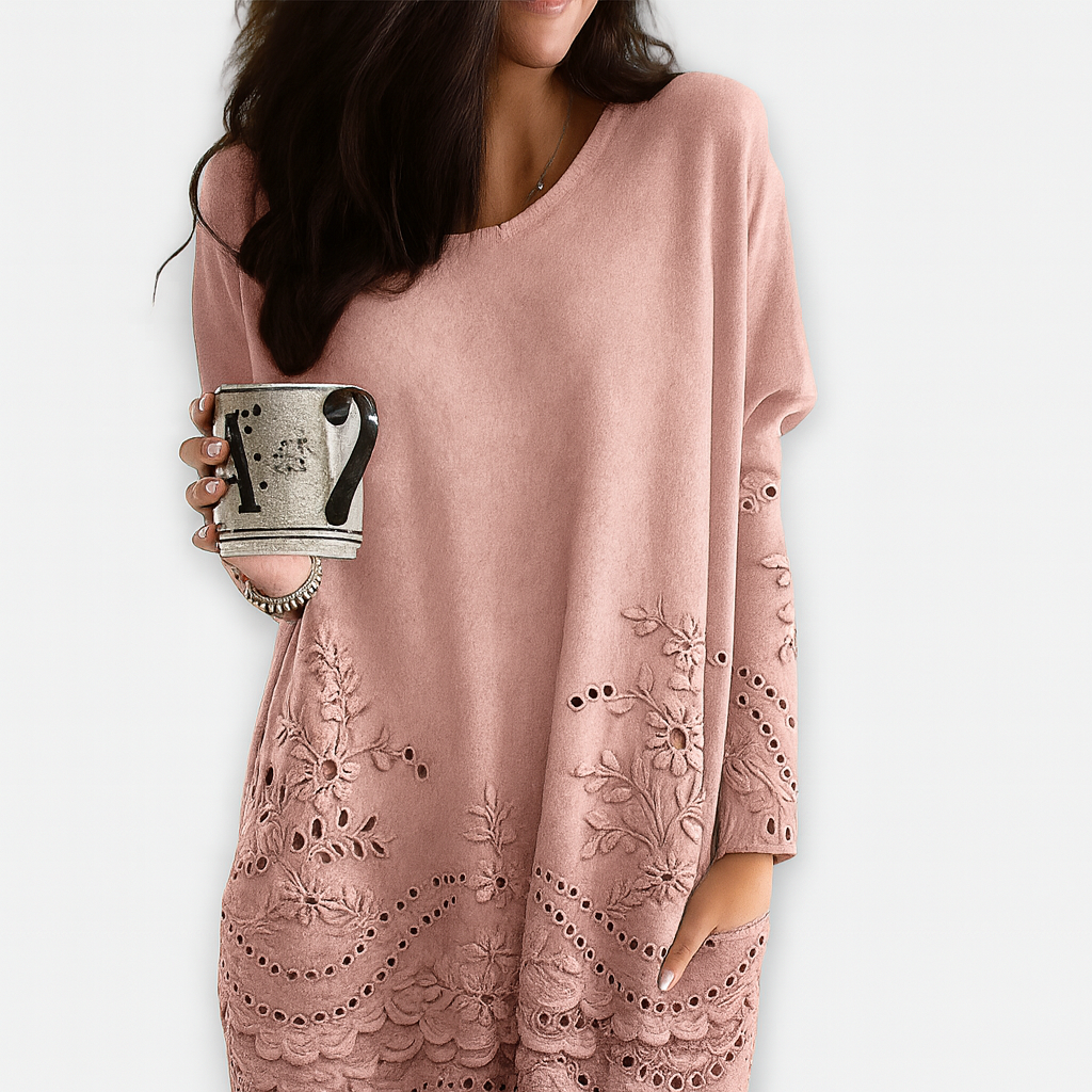 Spetsblus-tröja – Feminin elegans med bekväm passform