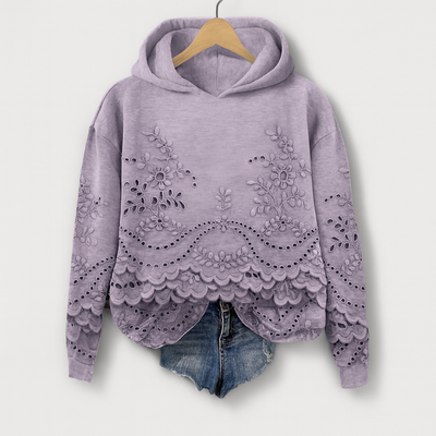 Hoodie med spetsdetaljer – Bekvämlighet möter feminint charm