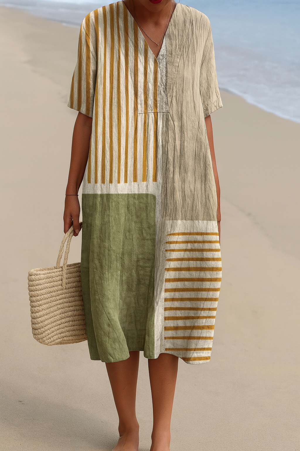 Konstinspirerad klänning – Naturlig skönhet som fångar blickar