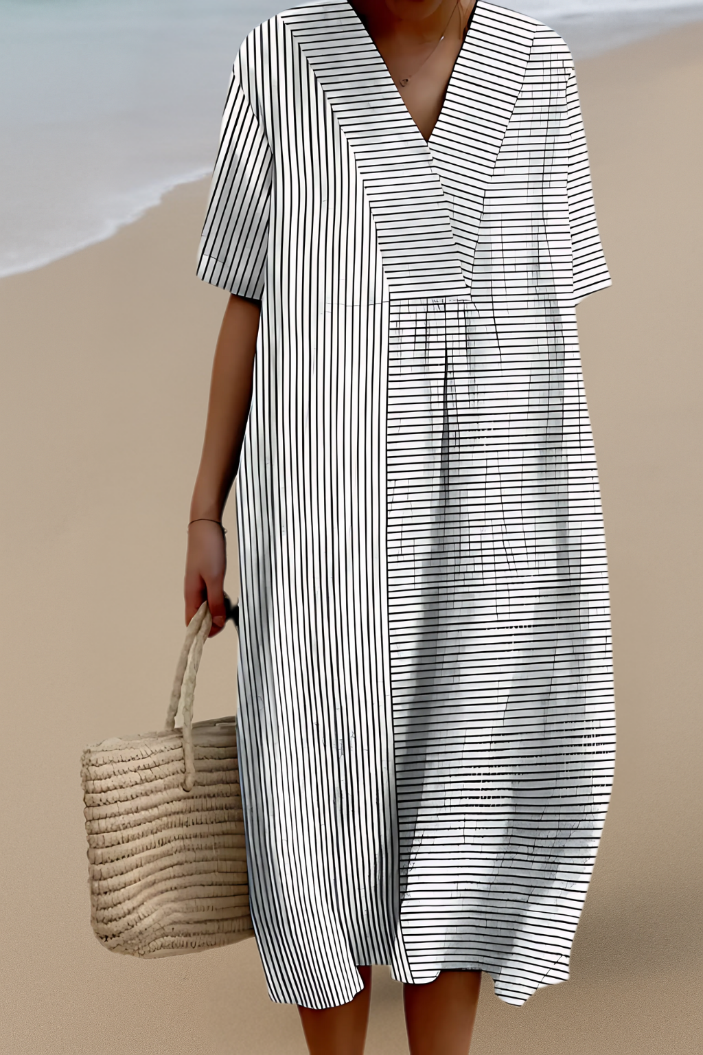 Konstinspirerad klänning – Naturlig skönhet som fängslar blickar