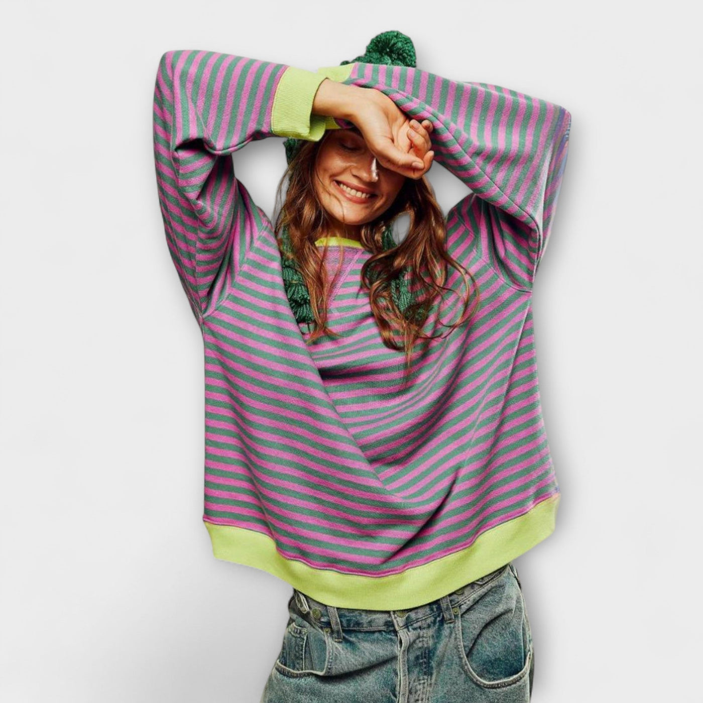 Randig tröja med lös passform – Lekfulla färger, behaglig bärkomfort