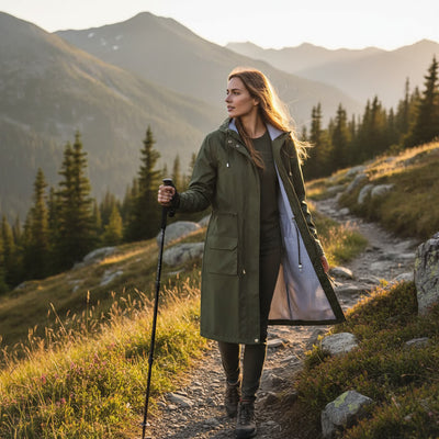 Lång Hooded Kappa – Bekväm Värme med Stilig Självförtroende